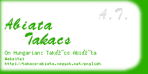 abiata takacs business card